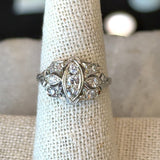 Antique 14K .58CT Old Mine Cut Diamond Dinner Ring - KFK, Inc.