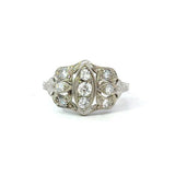 Antique 14K .58CT Old Mine Cut Diamond Dinner Ring - KFK, Inc.