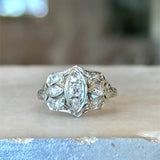 Antique 14K .58CT Old Mine Cut Diamond Dinner Ring - KFK, Inc.