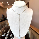 Antique 14KT Platinum Lariat Chain Necklace - KFK, Inc.
