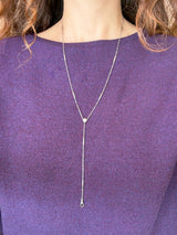 Antique 14KT Platinum Lariat Chain Necklace - KFK, Inc.