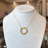 Antique 14KT Yellow Gold Filigree Diamond Pendant Necklace - KFK, Inc.