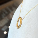 Antique 14KT Yellow Gold Filigree Diamond Pendant Necklace - KFK, Inc.