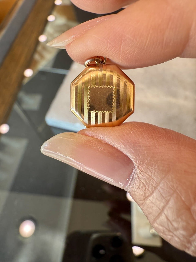 Antique 14KT Yellow Gold Small Locket - KFK, Inc.