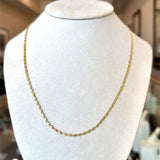 Antique 18KT Yellow Gold Scroll Link Chain, 21 Inches - KFK, Inc.
