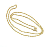 Antique 18KT Yellow Gold Scroll Link Chain, 21 Inches - KFK, Inc.