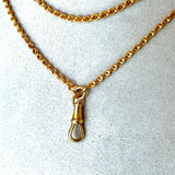 Antique 18KT Yellow Gold Textured Rolo-Style Chain, 56 Inches - KFK, Inc.