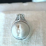 Antique 1920's 1.12CT Old Cut Diamond Ring - KFK, Inc.