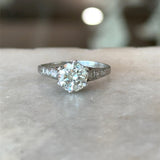Antique 1920's 1.12CT Old Cut Diamond Ring - KFK, Inc.