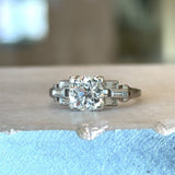Antique 1920's 1.70CT Diamond Platinum Ring - KFK, Inc.