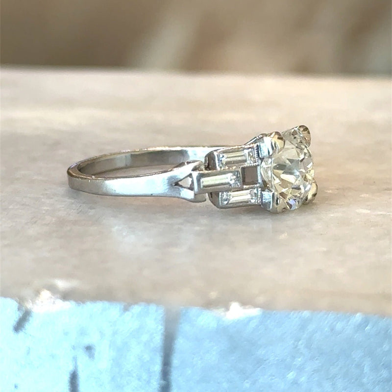 Antique 1920's 1.70CT Diamond Platinum Ring - KFK, Inc.