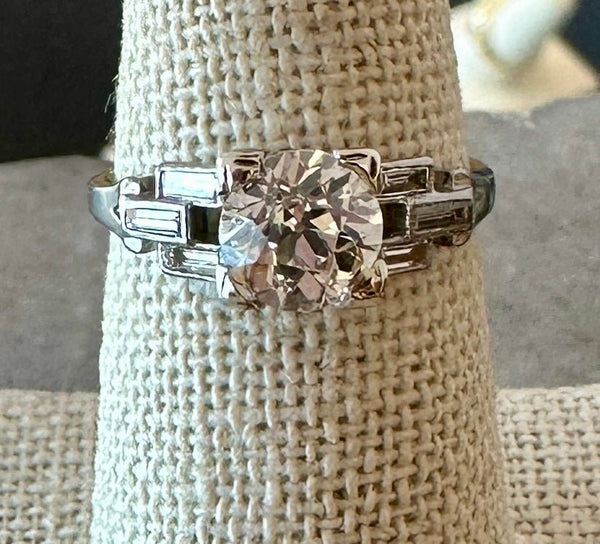 Antique 1920's 1.70CT Diamond Platinum Ring - KFK, Inc.