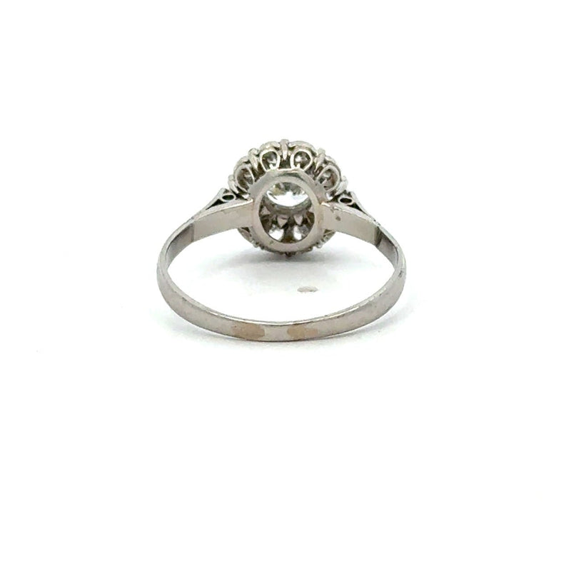 Antique .68CT Diamond Platinum Cluster Ring - KFK, Inc.
