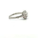 Antique .68CT Diamond Platinum Cluster Ring - KFK, Inc.