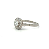 Antique .68CT Diamond Platinum Cluster Ring - KFK, Inc.