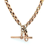 Antique 9KT Gold Chain with Albert T-Bar, 16.5 Inches - KFK, Inc.