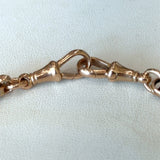 Antique 9KT Gold Chain with Albert T-Bar, 16.5 Inches - KFK, Inc.