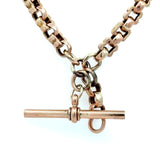 Antique 9KT Gold Chain with Albert T-Bar, 16.5 Inches - KFK, Inc.