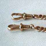 Antique 9KT Rose Gold Curb Chain with T-Bar, 16 Inches - KFK, Inc.