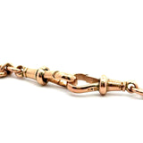 Antique 9KT Rose Gold Curb Chain with T-Bar, 16 Inches - KFK, Inc.