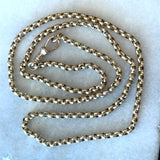 Antique 9KT Yellow Gold Belcher Chain, 24.5" Inches - KFK, Inc.