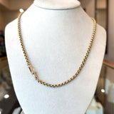 Antique 9KT Yellow Gold Belcher Chain, 24.5" Inches - KFK, Inc.