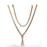 Antique 9KT Yellow Gold Belcher Chain, 58" Inches - KFK, Inc.