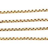 Antique 9KT Yellow Gold Belcher Chain, 58" Inches - KFK, Inc.