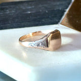 Antique 9KT Yellow Gold Signet Ring - KFK, Inc.