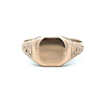 Antique 9KT Yellow Gold Signet Ring - KFK, Inc.