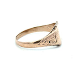 Antique 9KT Yellow Gold Signet Ring - KFK, Inc.
