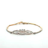 Antique Edwardian Diamond Platinum & 14KT Gold Bracelet - KFK, Inc.