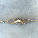 Antique Edwardian Diamond Platinum & 14KT Gold Bracelet - KFK, Inc.