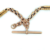 Antique Gold 9KT Chain with Albert T-Bar, 14.75 Inches - KFK, Inc.