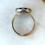 Antique Onyx Diamond Ring, Platinum and 14KT Yellow Gold - KFK, Inc.