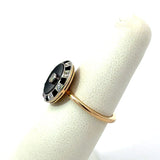 Antique Onyx Diamond Ring, Platinum and 14KT Yellow Gold - KFK, Inc.