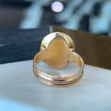 Antique Victorian 10KT Gold Agate Cameo Ring - KFK, Inc.