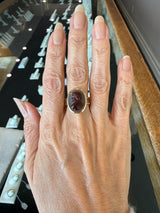 Antique Victorian 10KT Gold Agate Cameo Ring - KFK, Inc.