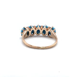 Antique Victorian 5 - Stone Turquoise Ring - KFK, Inc.