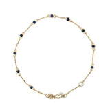 Bezel - Set .55CT Sapphire Bracelet, 14KT Yellow Gold - KFK, Inc.