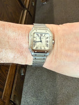 Cartier Santos Stainless Steel Watch 4705, Medium - KFK, Inc.