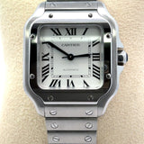 Cartier Santos Stainless Steel Watch 4705, Medium - KFK, Inc.
