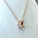 Chanel Coco 18K Beige Gold Ruby Pendant Necklace - KFK, Inc.