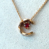 Chanel Coco 18K Beige Gold Ruby Pendant Necklace - KFK, Inc.