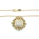Charles Krypell 18KT Yellow Gold 1.6CT Diamond Pendant Necklace - KFK, Inc.