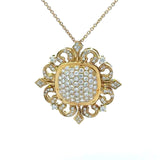 Charles Krypell 18KT Yellow Gold 1.6CT Diamond Pendant Necklace - KFK, Inc.