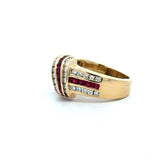 Charles Krypell Ruby & Diamond Signature Knot Ring 18K Gold - KFK, Inc.