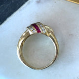Charles Krypell Ruby & Diamond Signature Knot Ring 18K Gold - KFK, Inc.