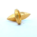 Custom 21KT Gold Marquise Smoky Topaz Navette Ring - KFK, Inc.