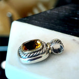 David Yurman Albion Citrine Pendant, Sterling Silver and 14KT Gold - KFK, Inc.